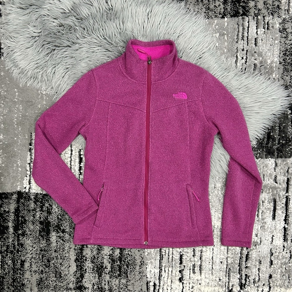 The North Face Women's Pink Full Zip Fleece Lined Jacket Size Medium